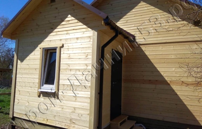 3 Брусовая баня Б-35 6×8, 42 м², Московская область, Рузский райн, Деревня Подолы (5)